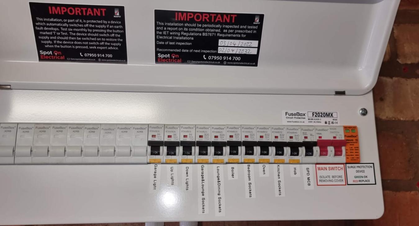 Fuse-box upgrade in Swadlincote